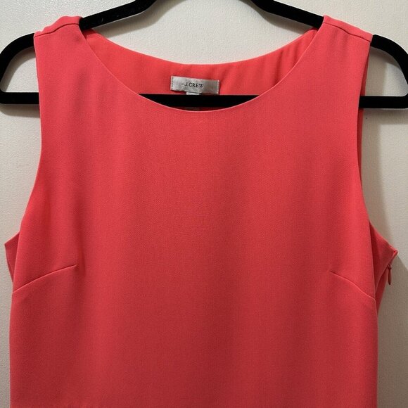 2/$30 J Crew Sleeveless Fit & Flare Dress Size 4 Coral Preppy Sundress Resort - Picture 6 of 10